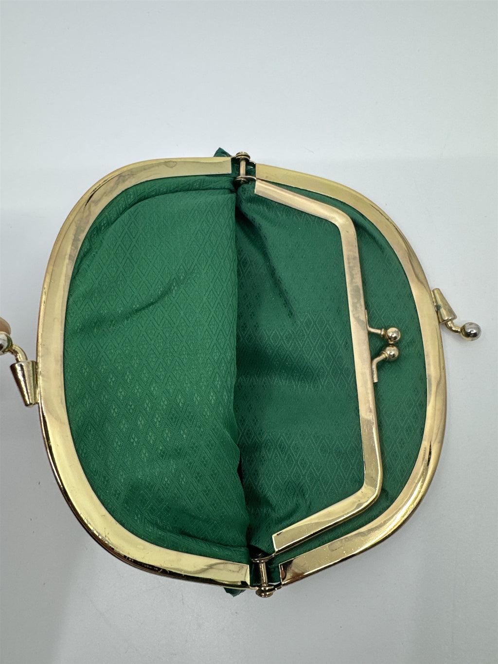Vintage Green Eel Skin Coin Purse/Wallet with Two Compartments