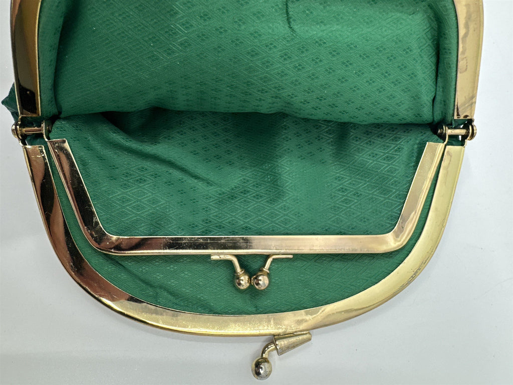 Vintage Green Eel Skin Coin Purse/Wallet with Two Compartments