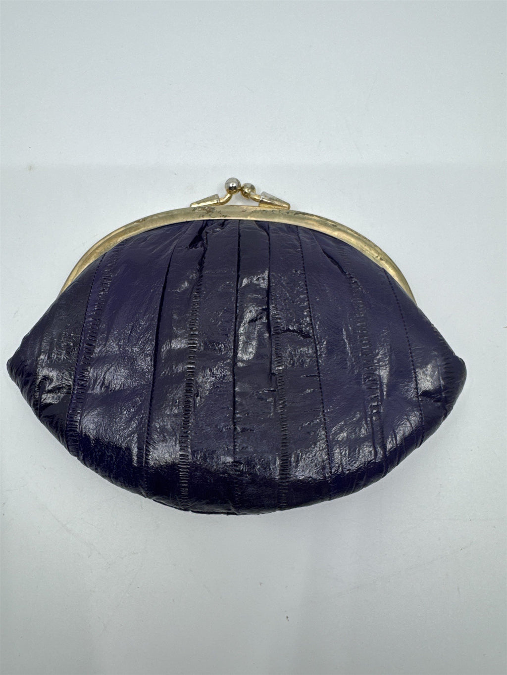 Vintage Purple Eel Skin Coin Purse/Wallet with Two Compartments