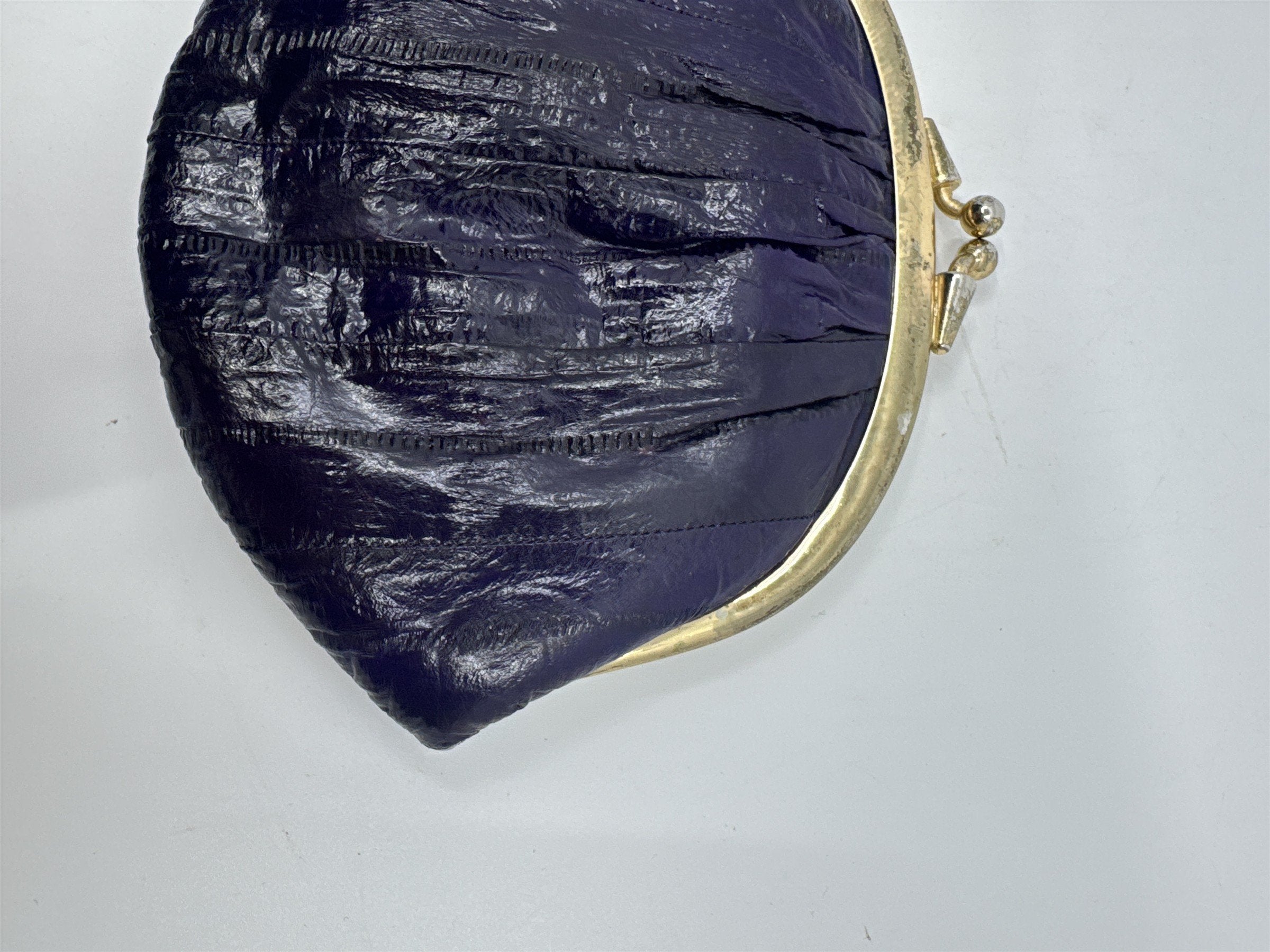 Vintage Purple Eel Skin Coin Purse/Wallet with Two Compartments