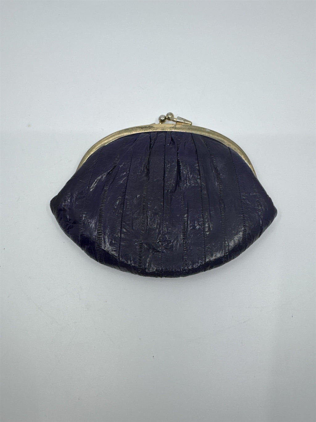 Vintage Purple Eel Skin Coin Purse/Wallet with Two Compartments