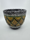 Pineapple Pattern Yellow, Green Speckled Planter/Pot Flower Pot Summer/Spring