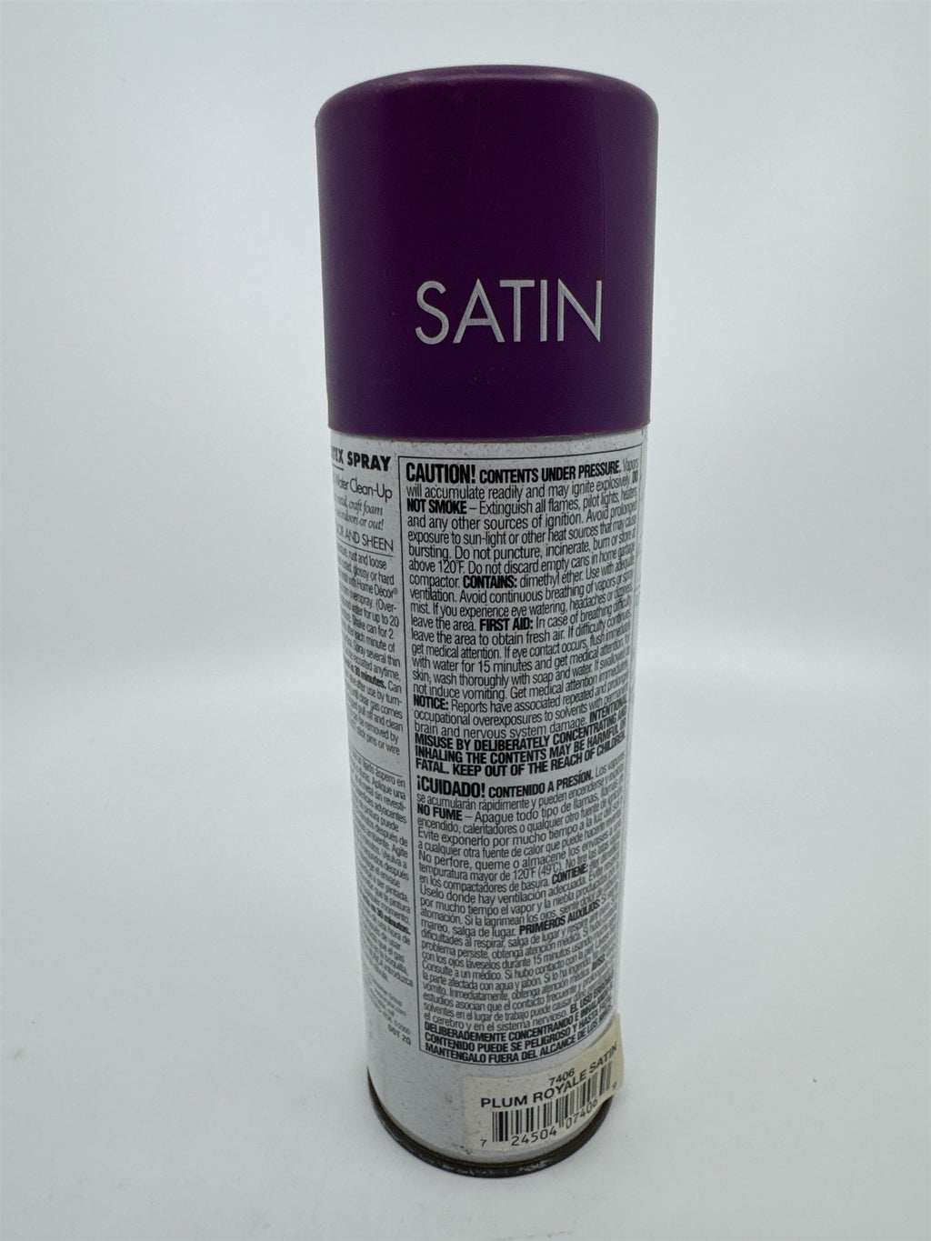 Krylon Home Decor Durable Latex Spray Paint Can Plum Royale Satin 1/3 Full Can