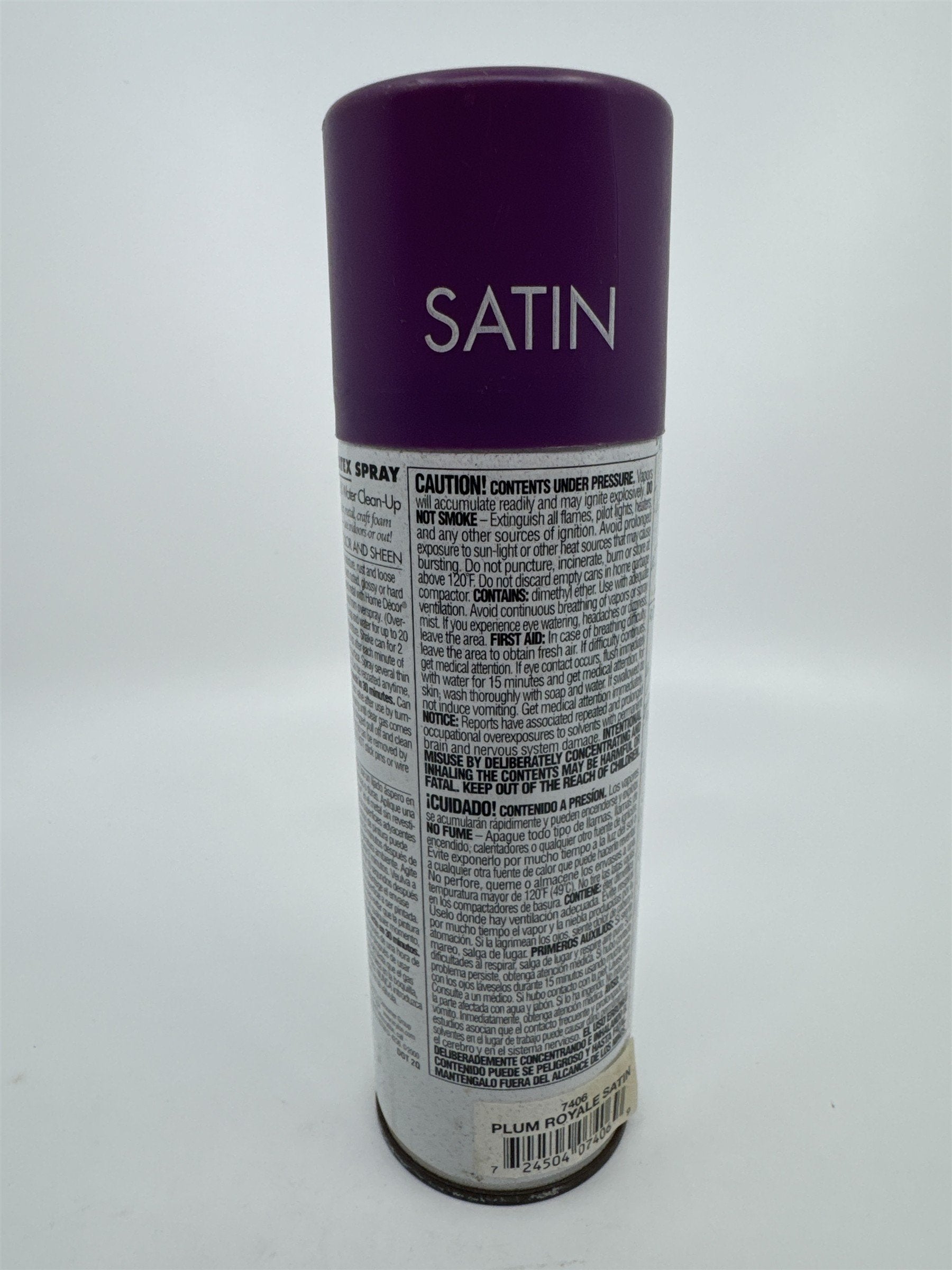 Krylon Home Decor Durable Latex Spray Paint Can Plum Royale Satin 1/3 Full Can