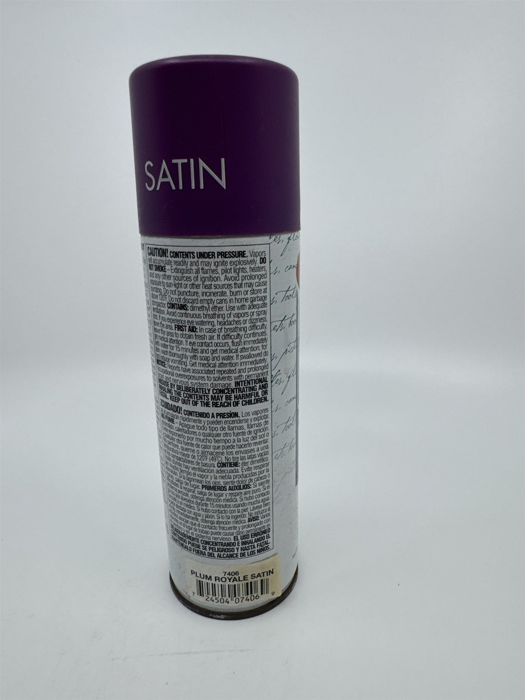 Krylon Home Decor Durable Latex Spray Paint Can Plum Royale Satin 1/3 Full Can