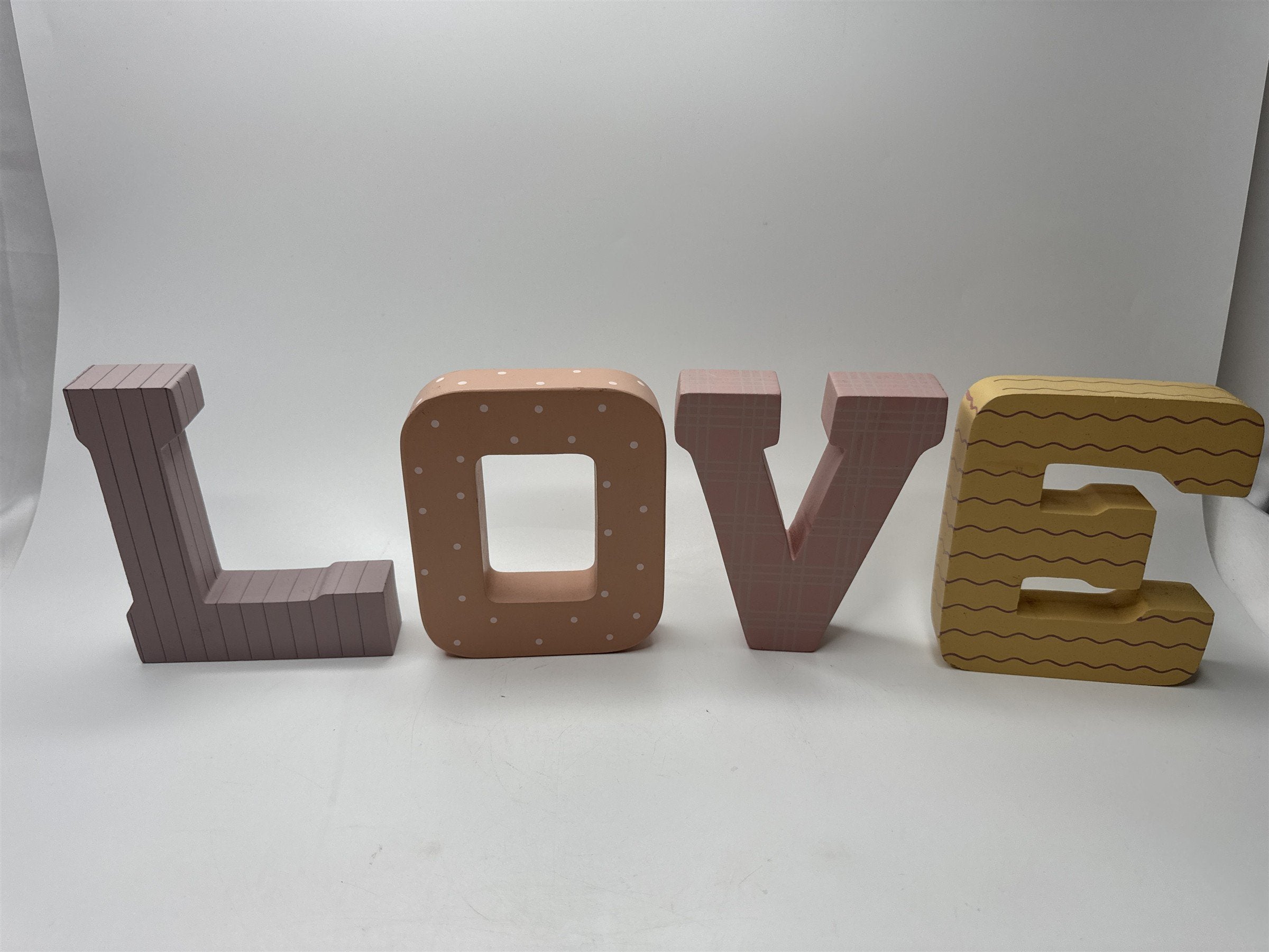 Painted Wood LOVE Letters Vintage Home Interiors Kids Room Wall Art Nursery