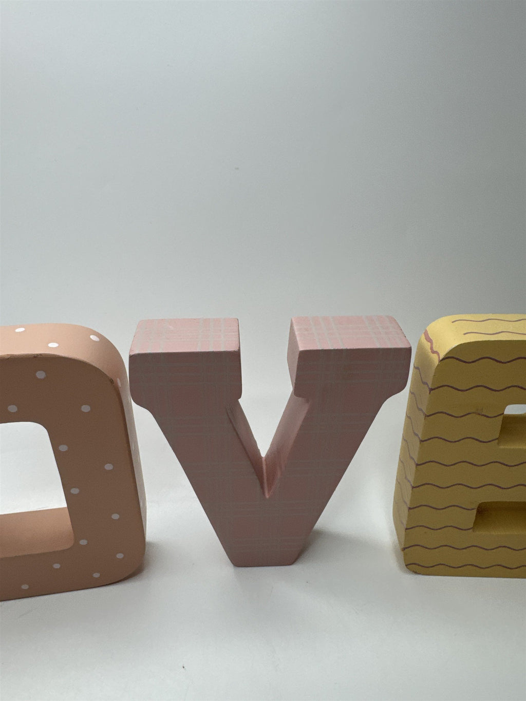 Painted Wood LOVE Letters Vintage Home Interiors Kids Room Wall Art Nursery