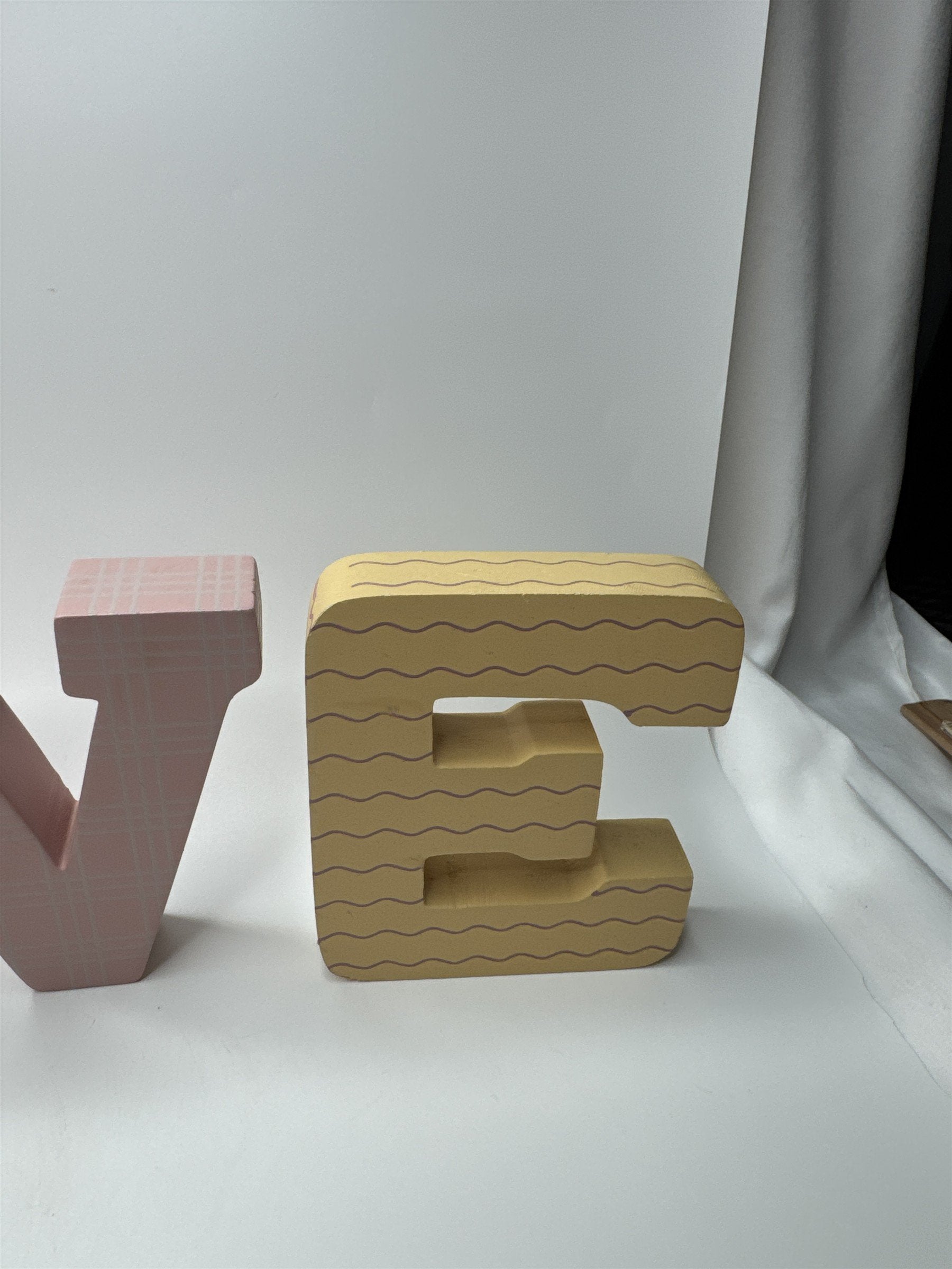 Painted Wood LOVE Letters Vintage Home Interiors Kids Room Wall Art Nursery