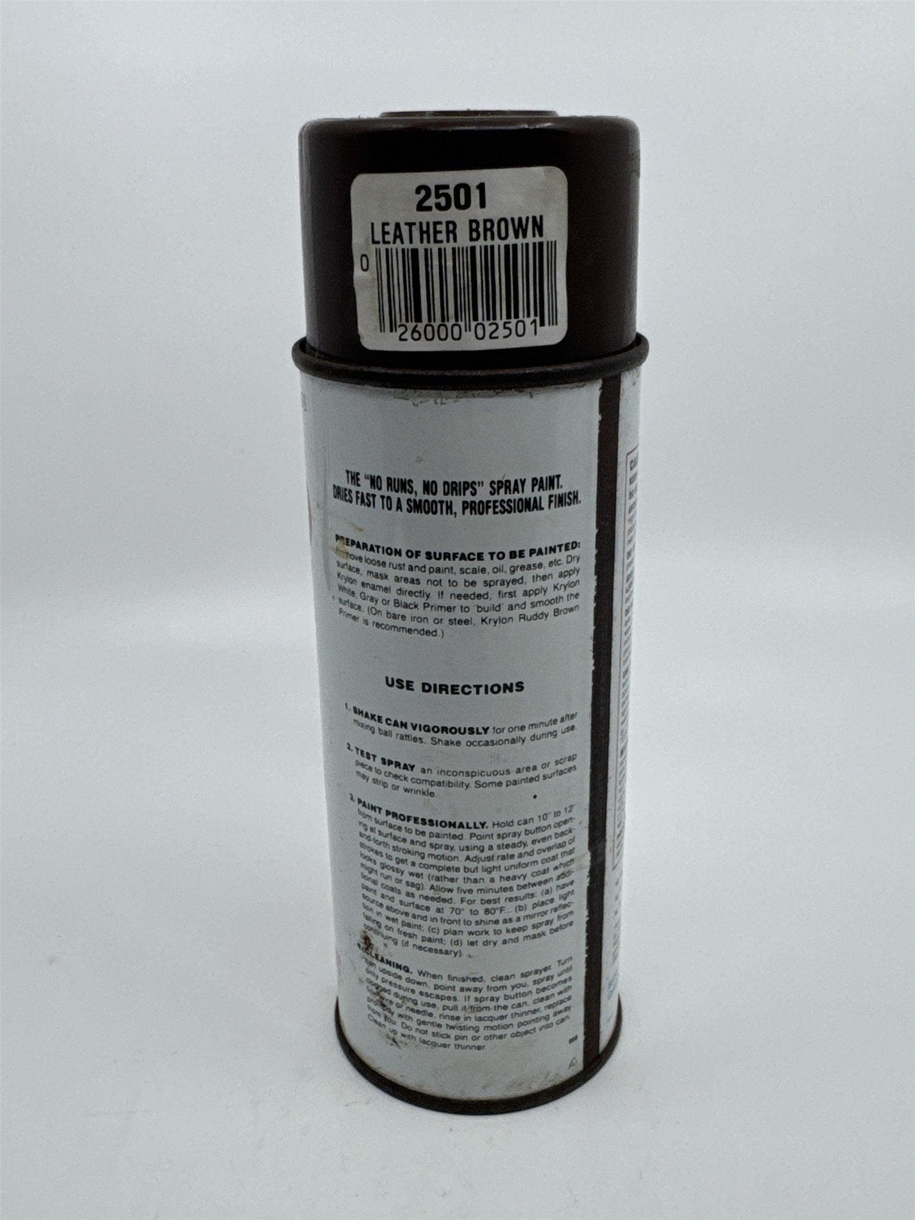 Krylon Interior/Exterior Leather Brown Enamel Spray Paint Can 1/2 Full