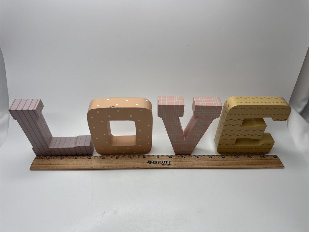 Vintage Wooden LOVE Letters Home Interiors Kids Room Wall Hanging Nursery