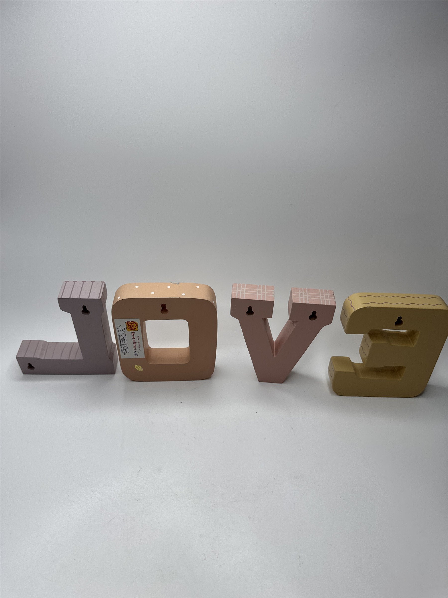 Vintage Wooden LOVE Letters Home Interiors Kids Room Wall Hanging Nursery
