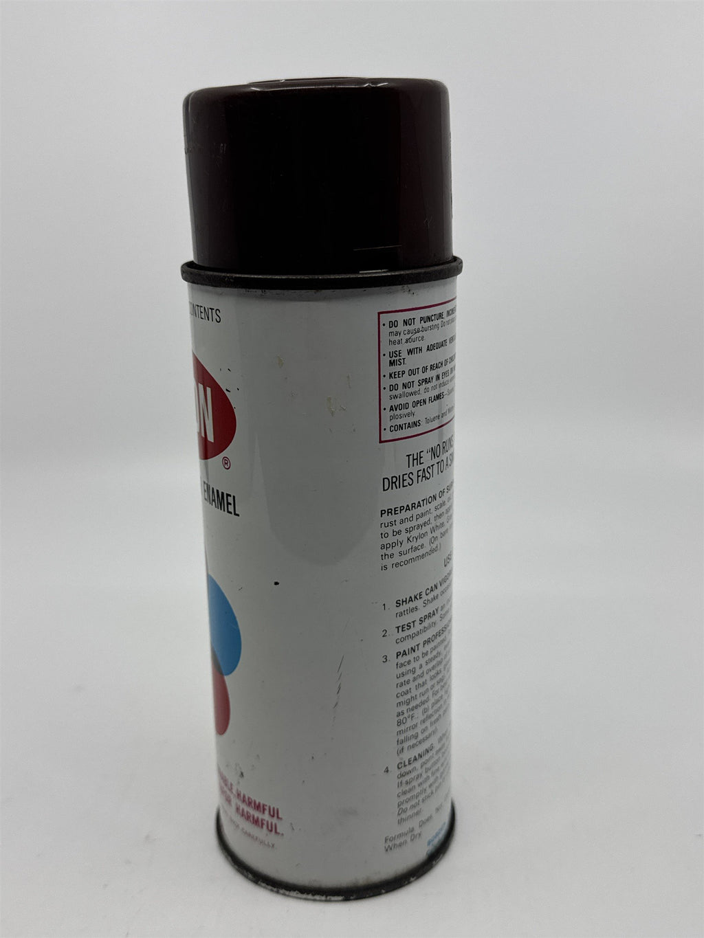 Krylon Interior/Exterior Leather Brown Enamel Spray Paint Can 1/2 Full