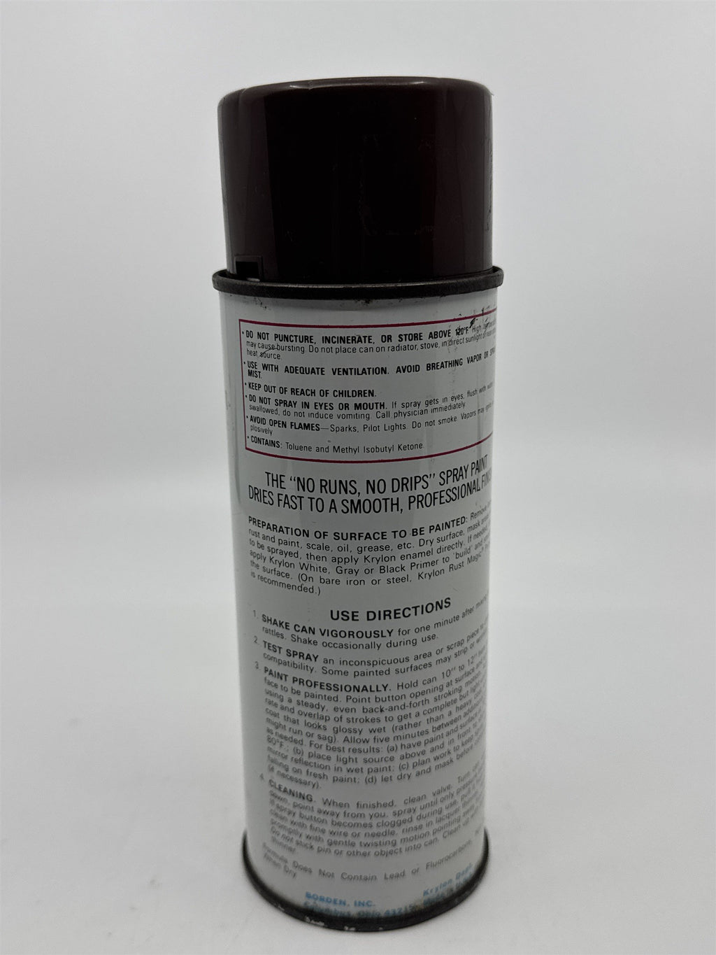 Krylon Interior/Exterior Leather Brown Enamel Spray Paint Can 1/2 Full