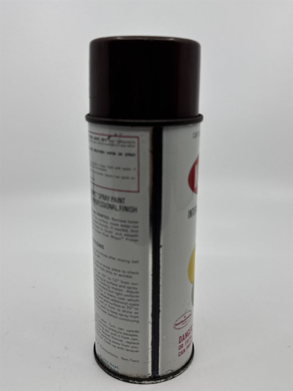 Krylon Interior/Exterior Leather Brown Enamel Spray Paint Can 1/2 Full