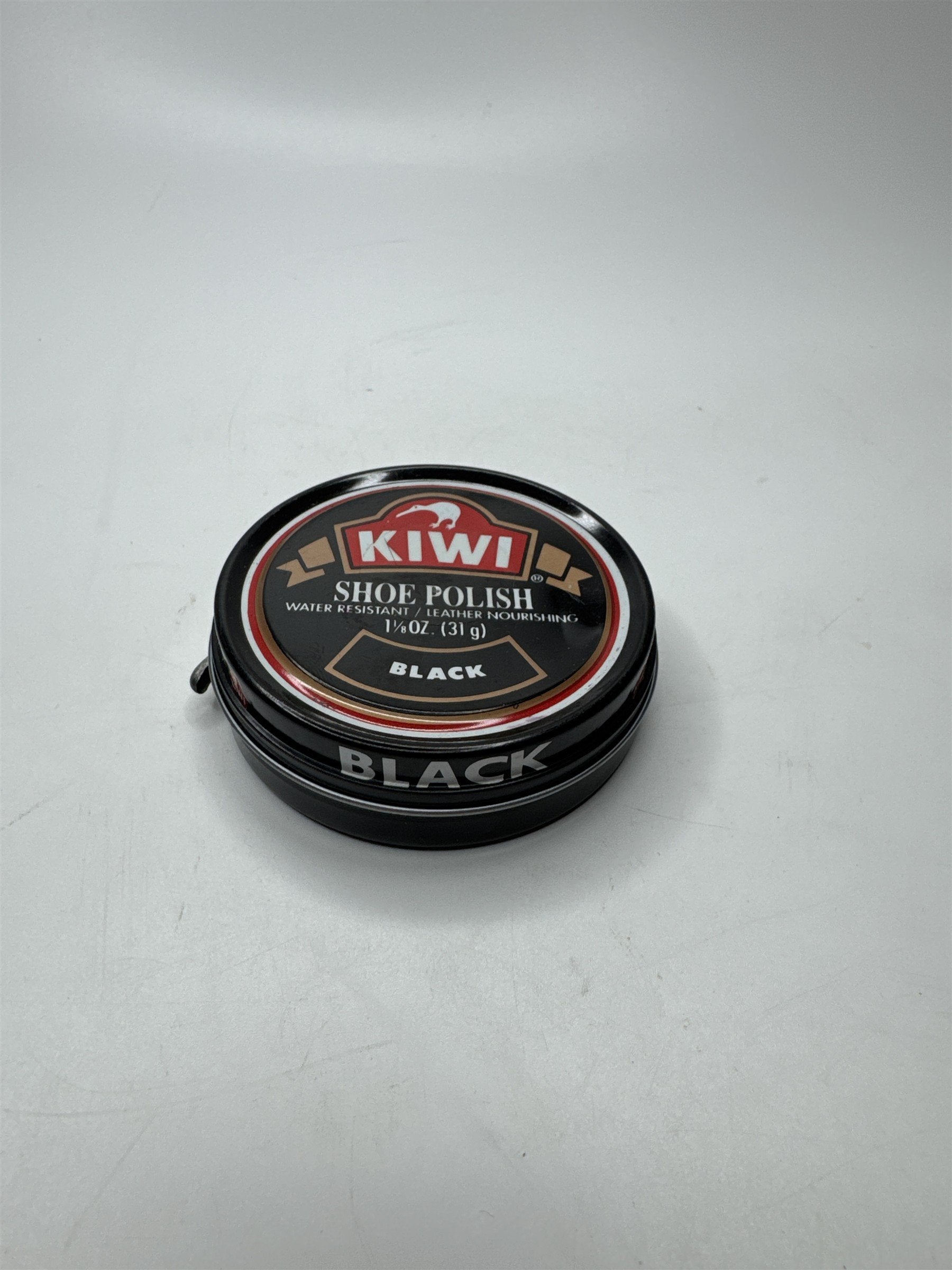Vintage Kiwi Shoe Polish Black Empty Tin (May Have Some Left)