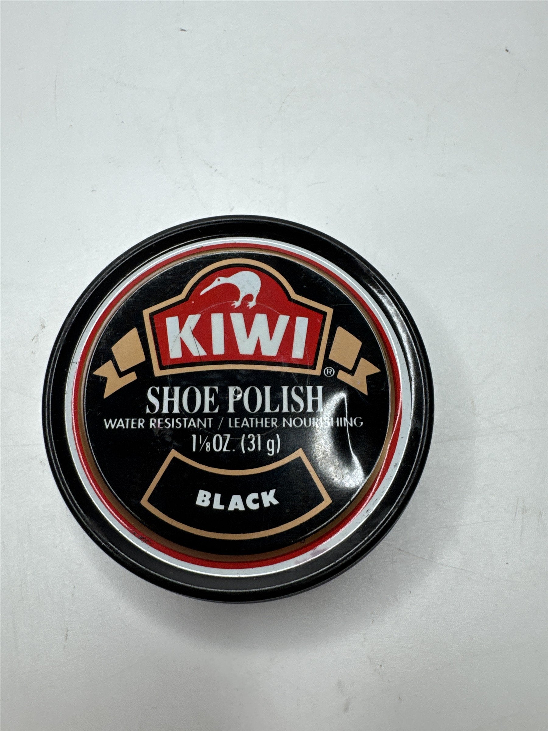 Vintage Kiwi Shoe Polish Black Empty Tin (May Have Some Left)