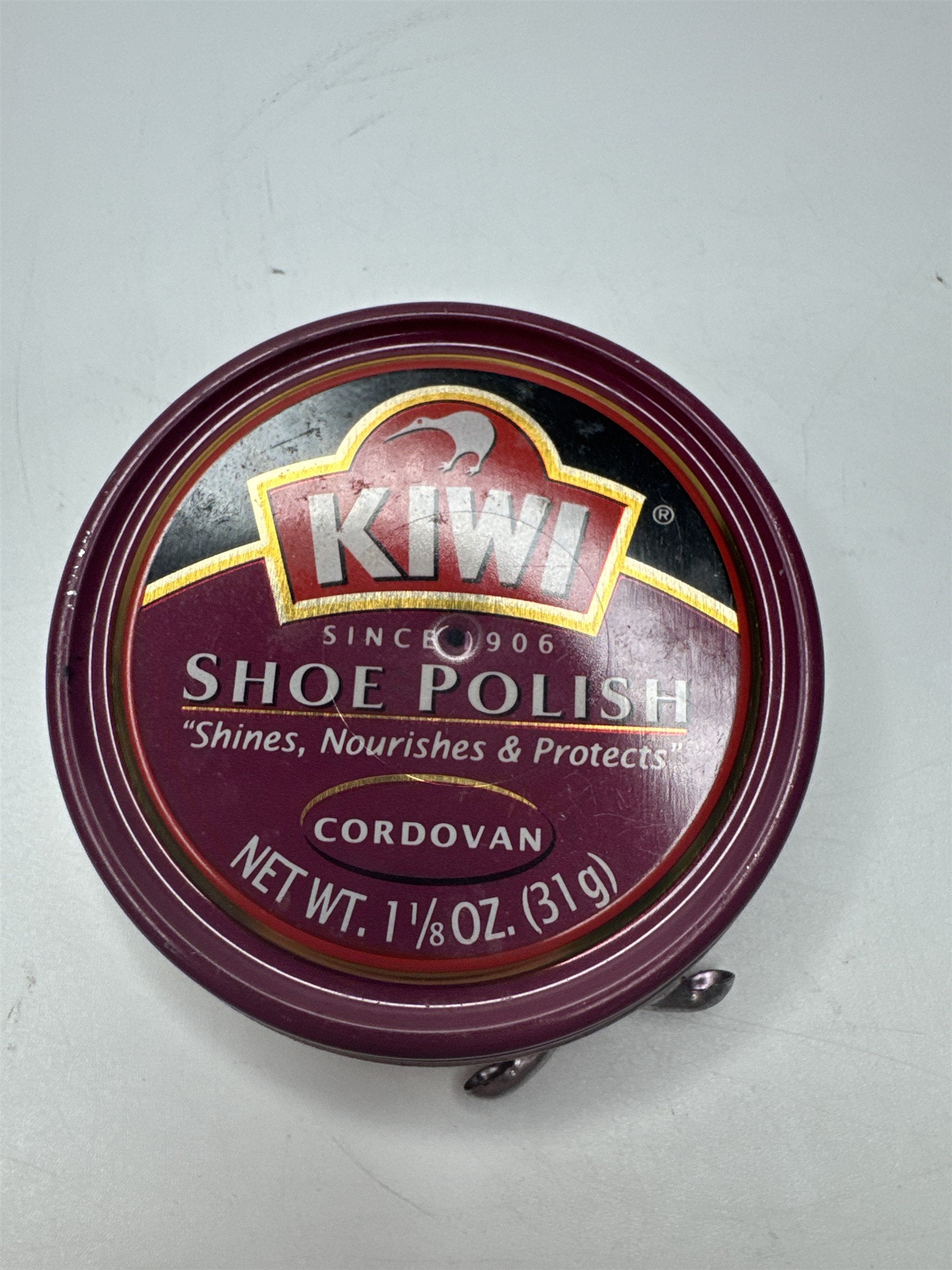 Vintage Kiwi Shoe Polish Cordovian Empty Tin (Has Some Left)