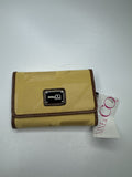 Nine West Nine & Co. Yellow Gold Tri-Fold Wallet Brown Outline