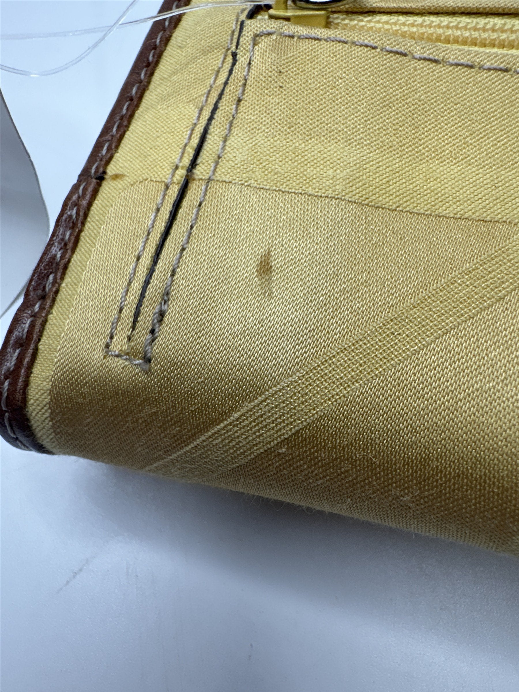 Nine West Nine & Co. Yellow Gold Tri-Fold Wallet Brown Outline