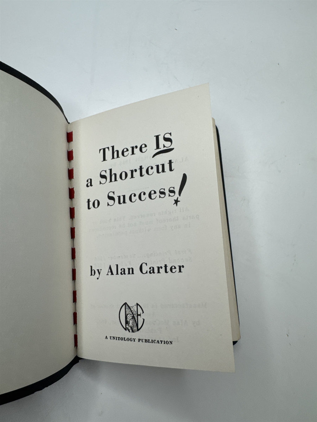 Vintage 1955 "Shortcut to Success" Alan Carter Book Spiral-Bound Self-Help