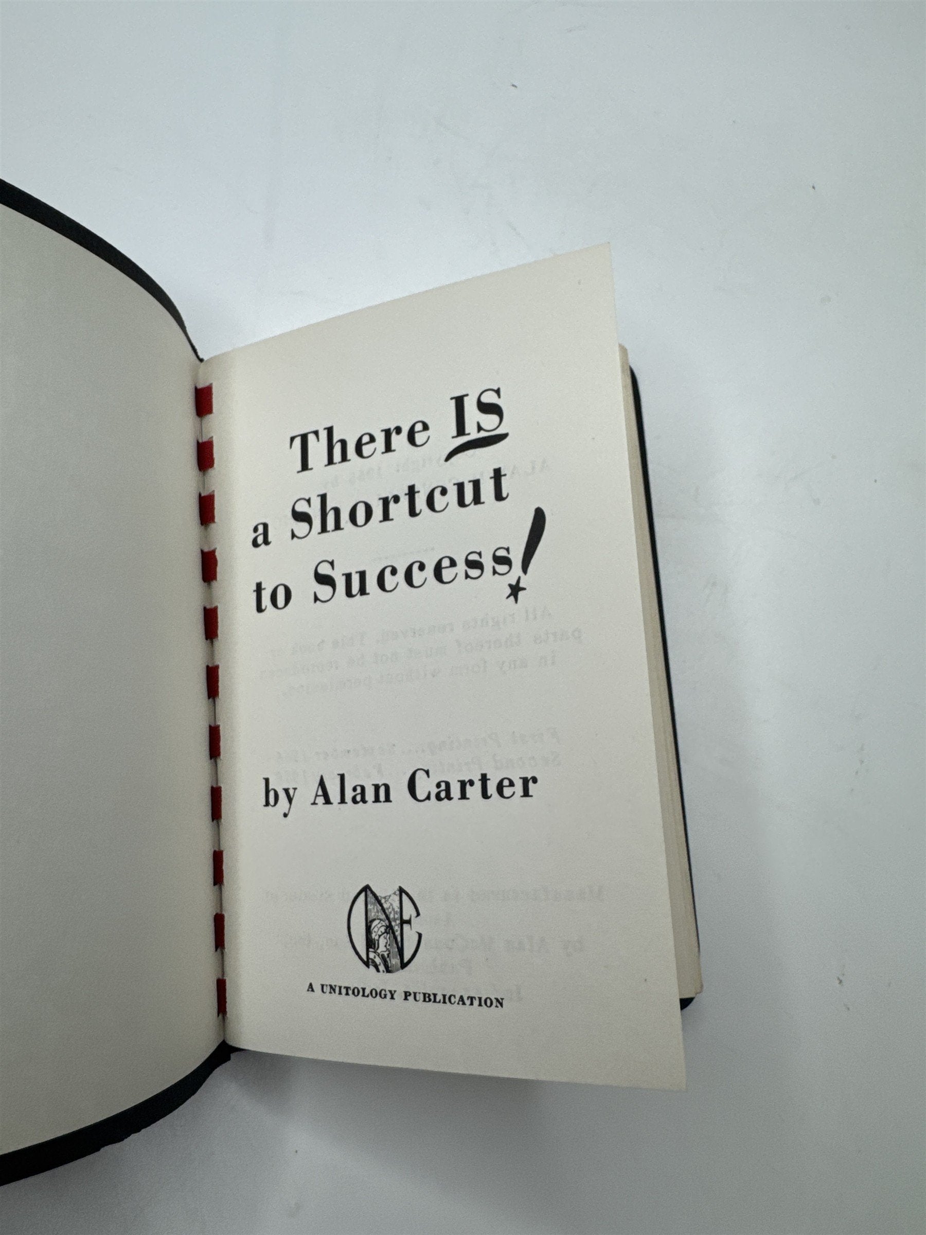 Vintage 1955 "Shortcut to Success" Alan Carter Book Spiral-Bound Self-Help