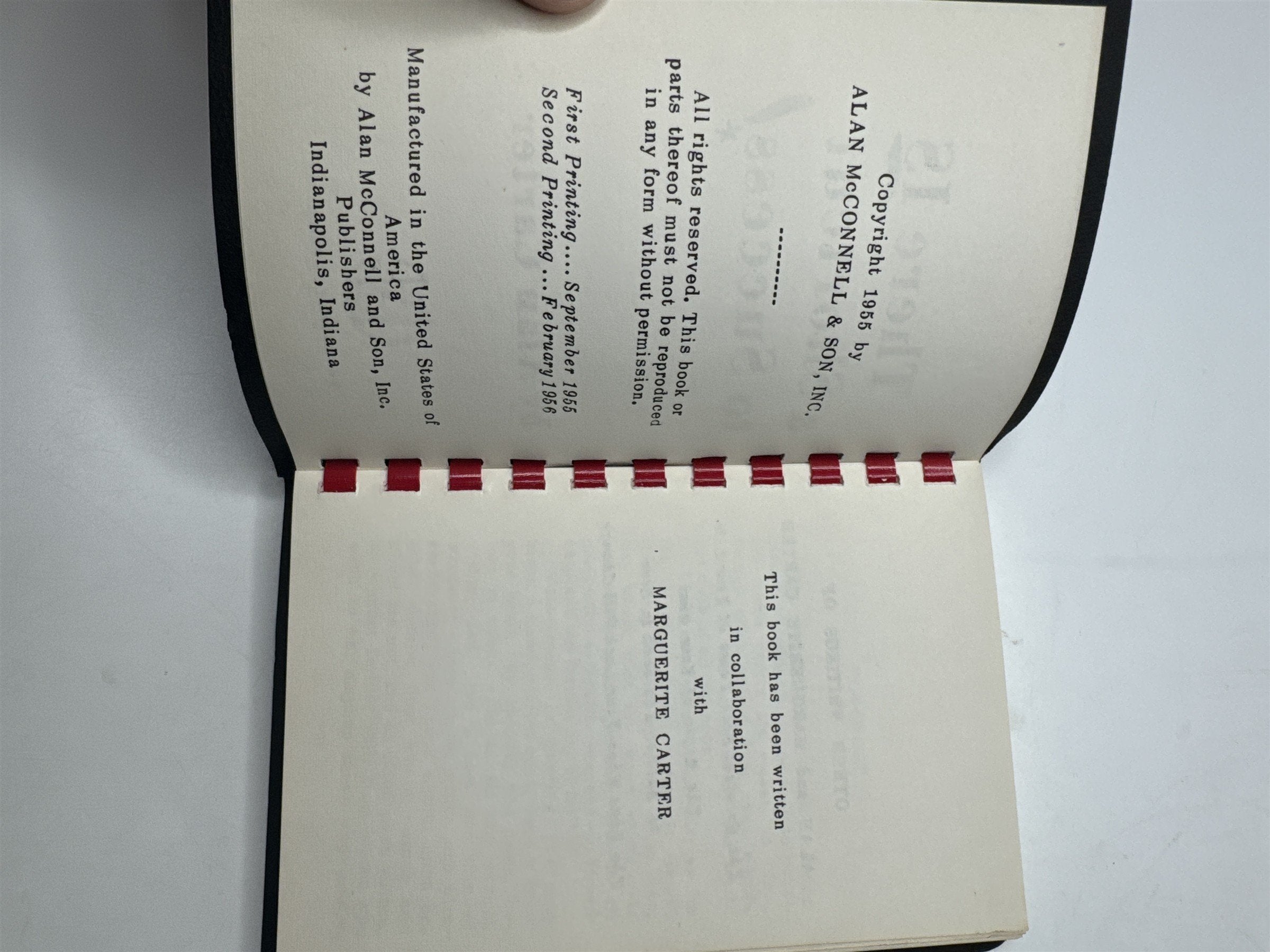 Vintage 1955 "Shortcut to Success" Alan Carter Book Spiral-Bound Self-Help