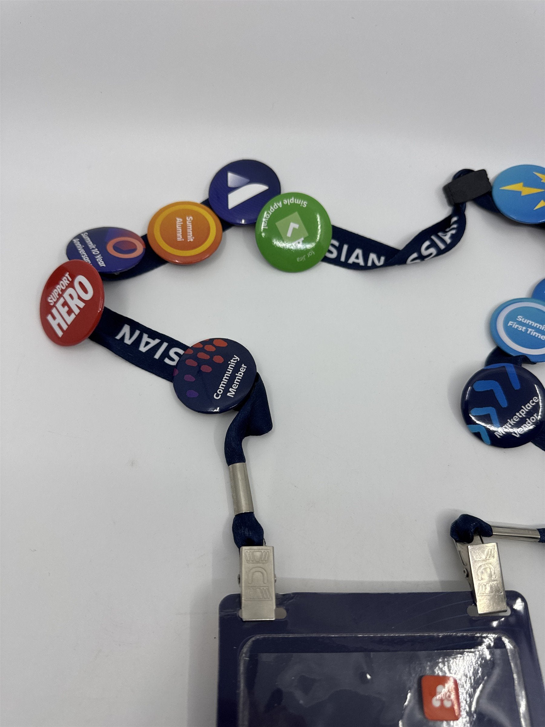 Atlassian Summit 2019 Lanyard ID Hold Lot of 15 Collectible Flair Pins Tech SWAG