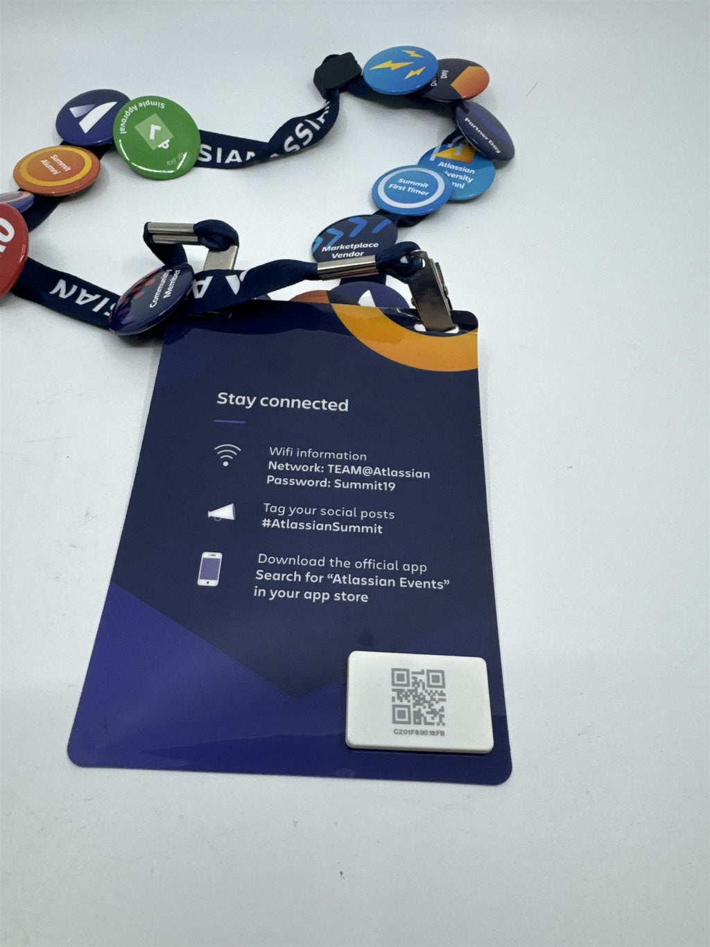 Atlassian Summit 2019 Lanyard ID Hold Lot of 15 Collectible Flair Pins Tech SWAG