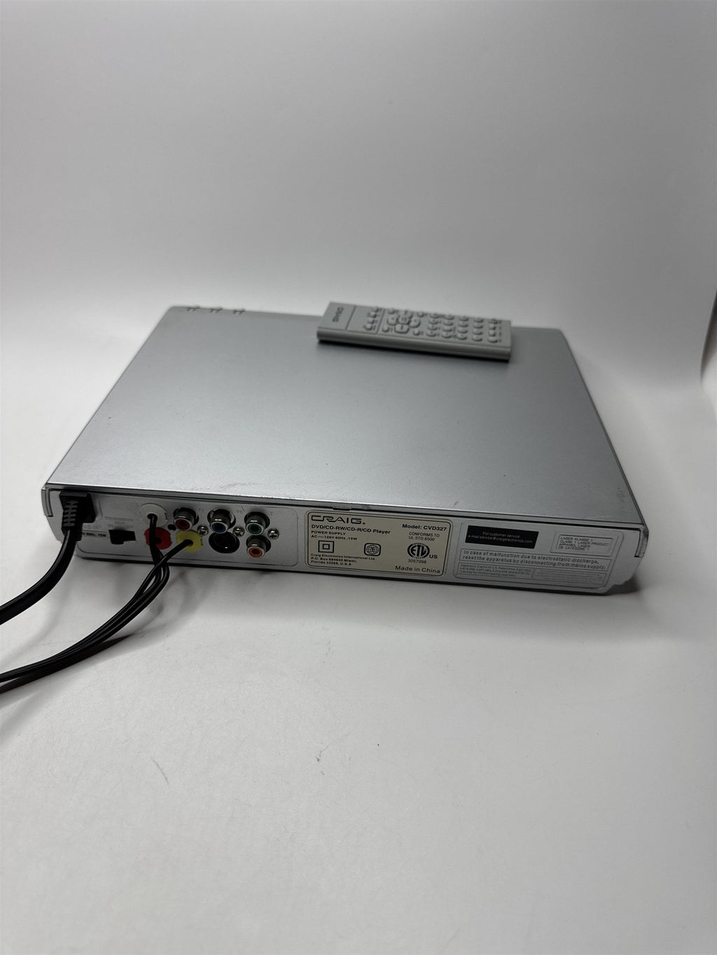Craig Compact DVD/CD-RW/CD-R Player with Remote Control Silver (Model: CVD327)