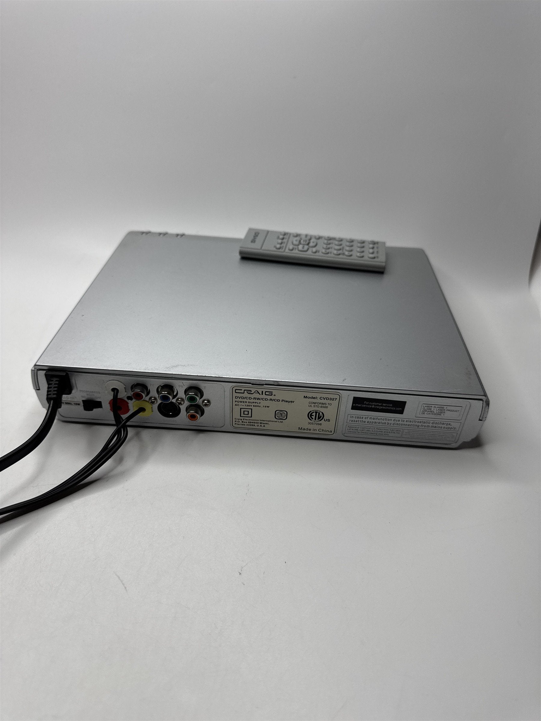 Craig Compact DVD/CD-RW/CD-R Player with Remote Control Silver (Model: CVD327)