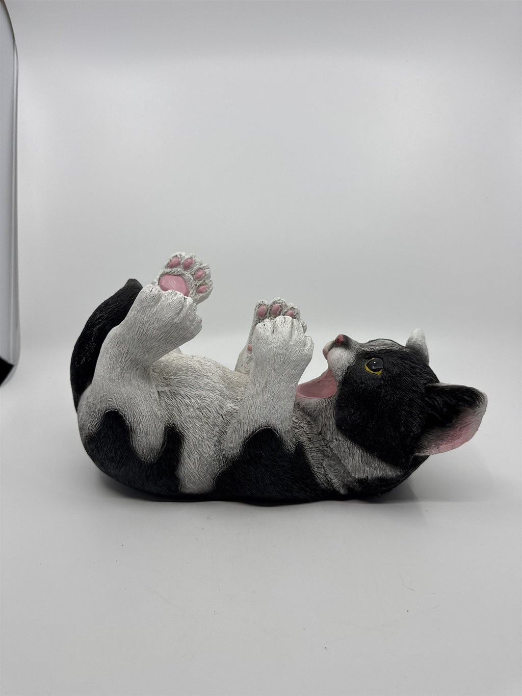 Playful Kitten Cat Black & White Tuxedo Cat Wine Bottle Holder Gift