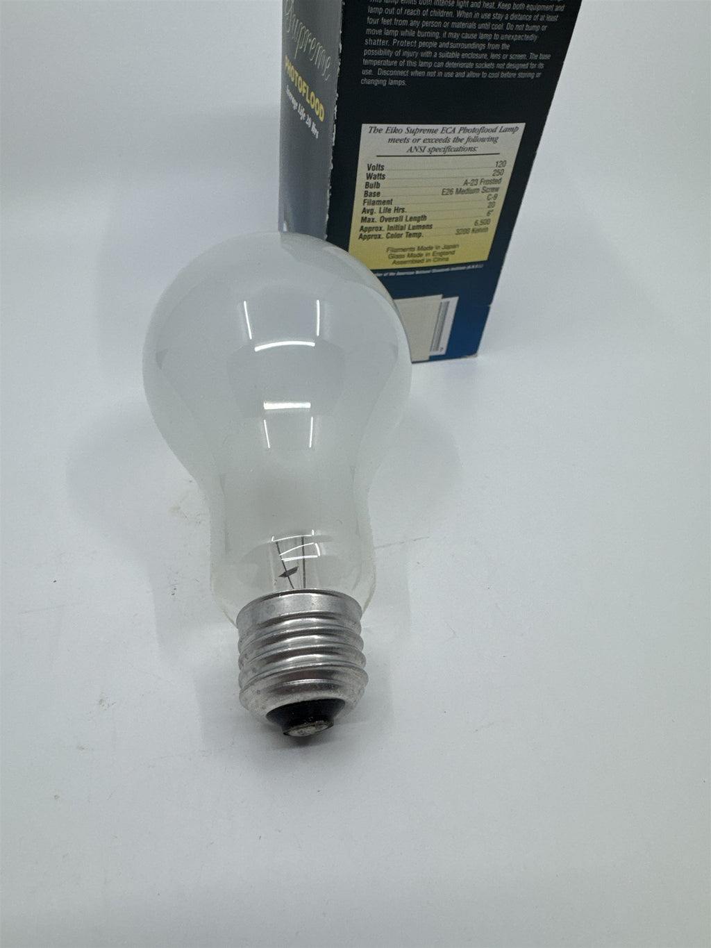 EiKO Supreme Photoflood Light Bulb ECA 120 Volts for Screenprinting