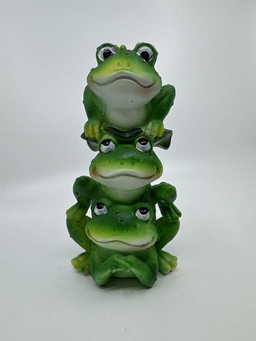 Whimsical Stacked Frogs Statue Garden Yard Home Decor Figurine Welcome Toad
