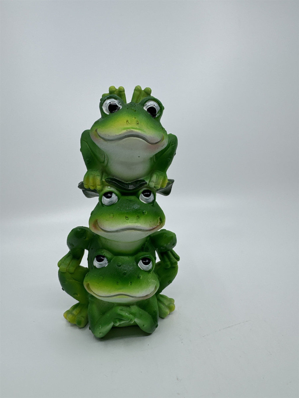 Whimsical Stacked Frogs Statue Garden Yard Home Decor Figurine Welcome Toad