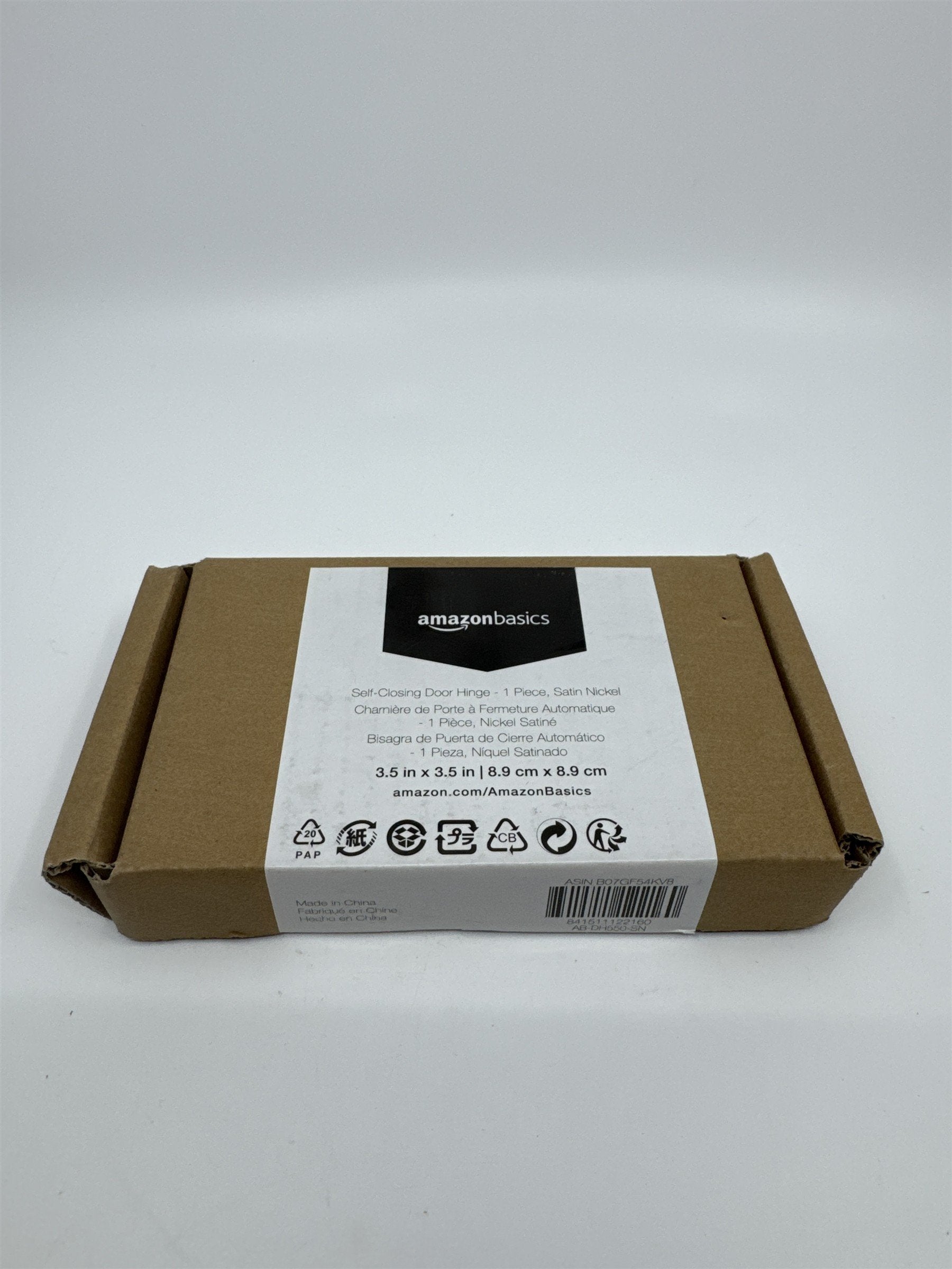 AmazonBasics Satin Nickel Self-Closing Door Hinge 3.5" x 3.5" NEWSEALED