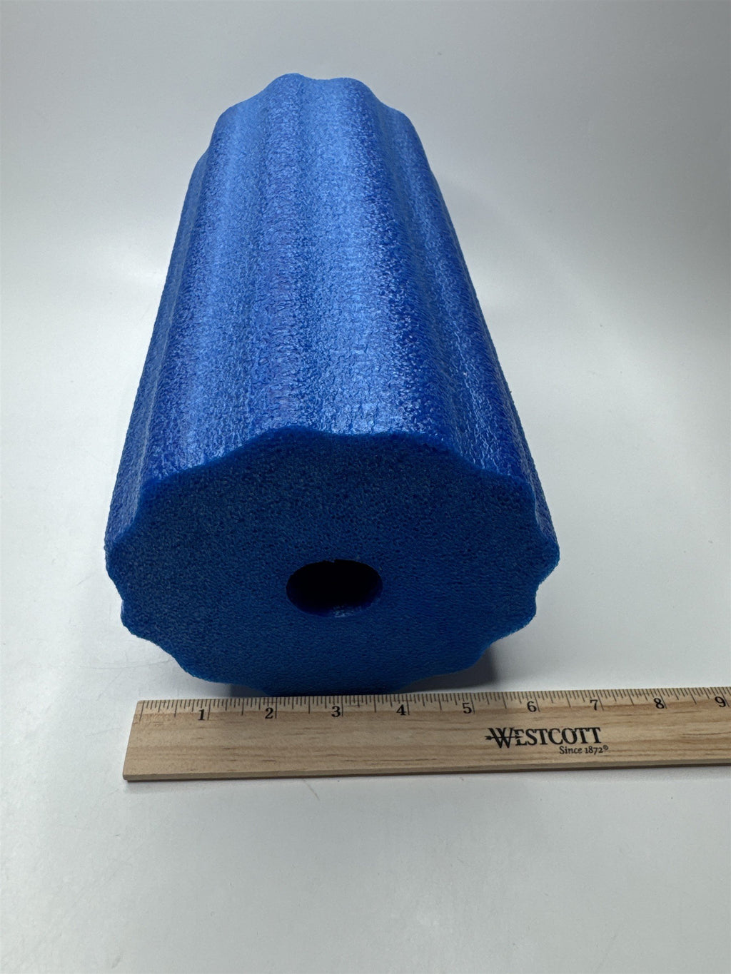 11" Blue Ridged Foam Roller Low Density Roller for Muscles Back Pain Shoulder