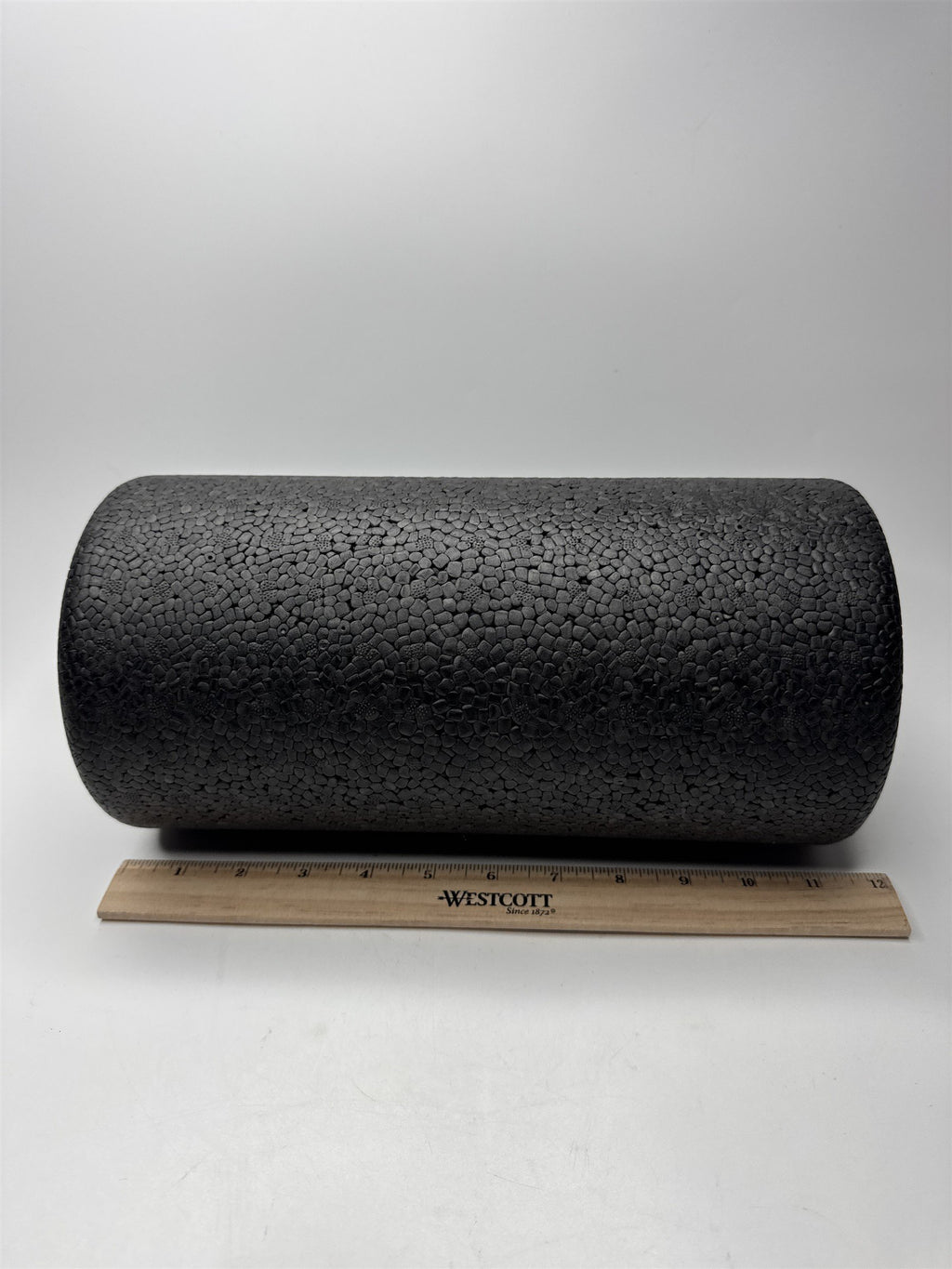 11" Round Black Foam Roller Moderate Density Roller Muscles Back Pain Shoulder