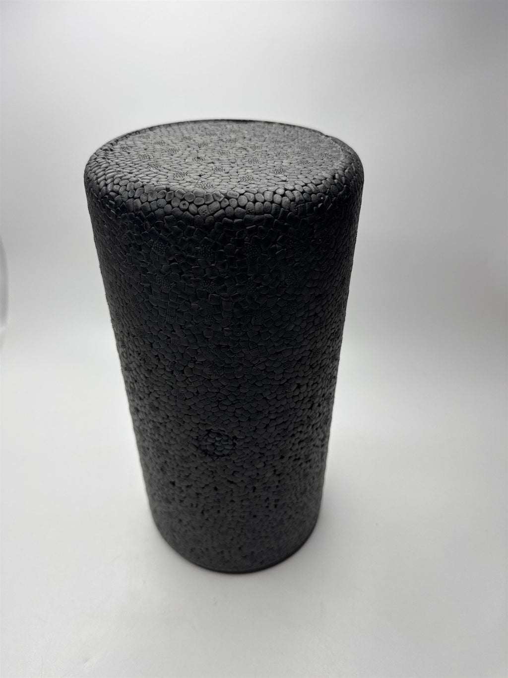 11" Round Black Foam Roller Moderate Density Roller Muscles Back Pain Shoulder