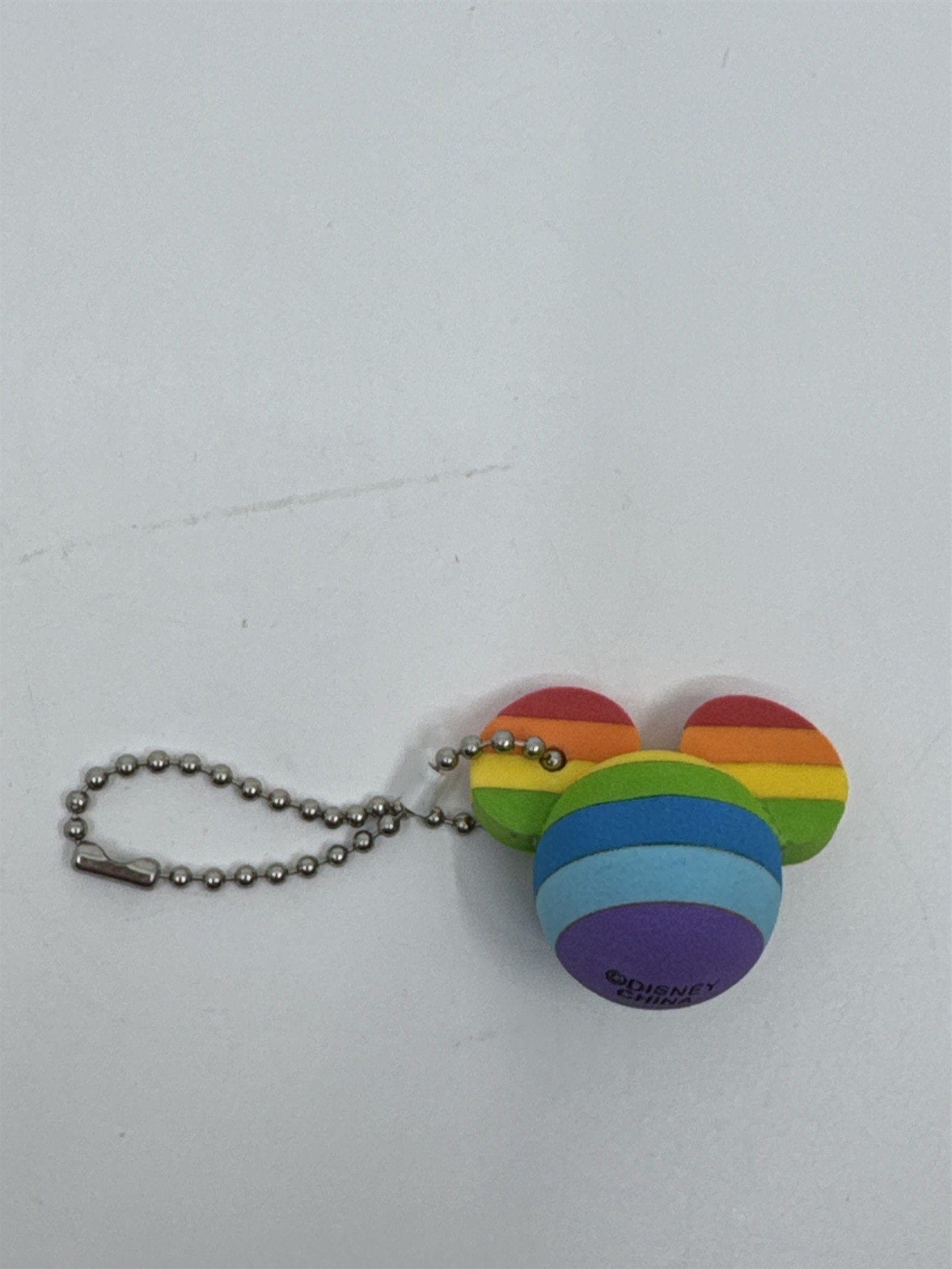 Walt Disney World Rainbow Pride Collection Foam 3D Mickey Mouse Keychain