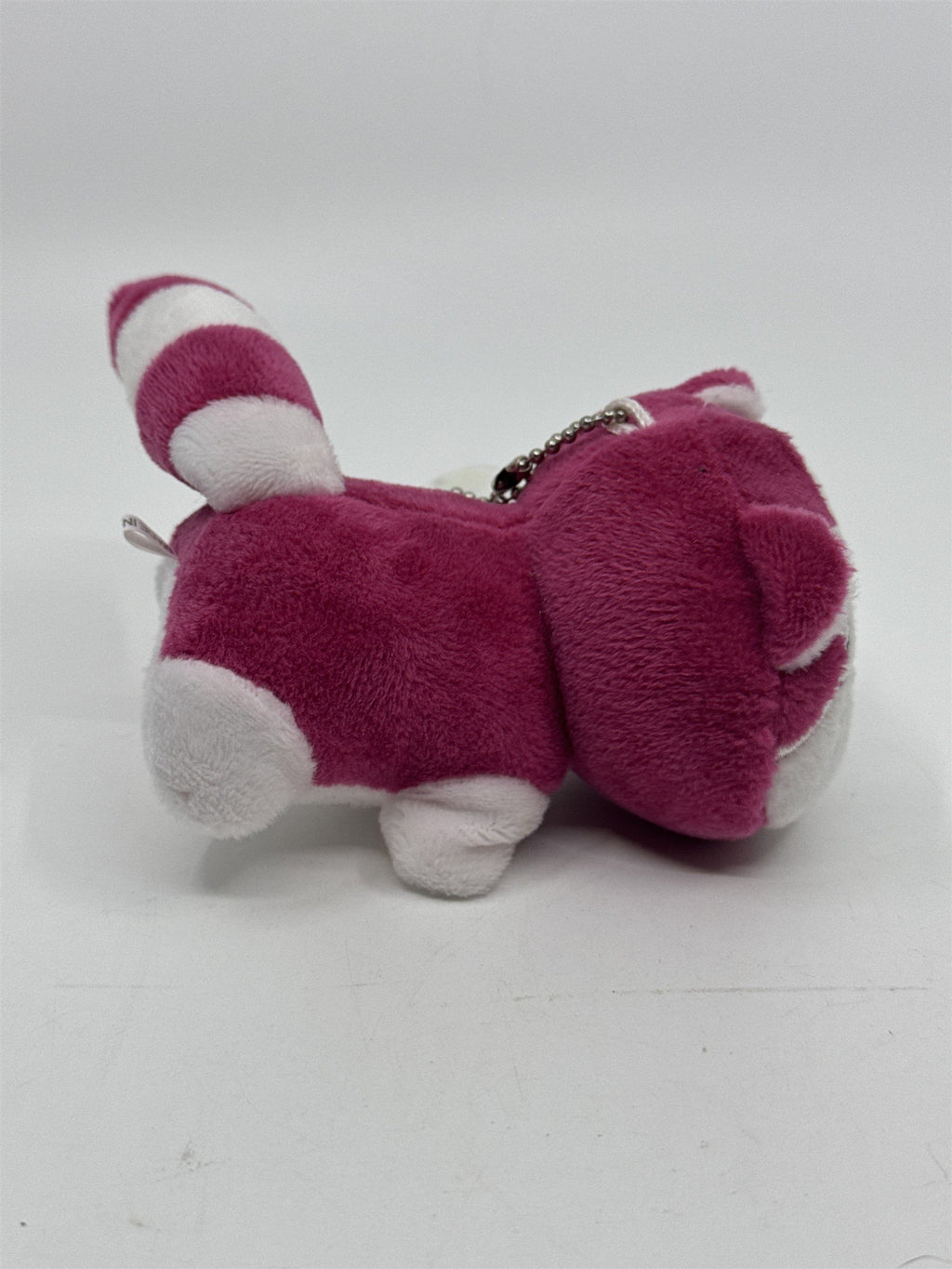 Pink and White Striped Cat Plush Suction Cup Stuffed Animal Friend Toy