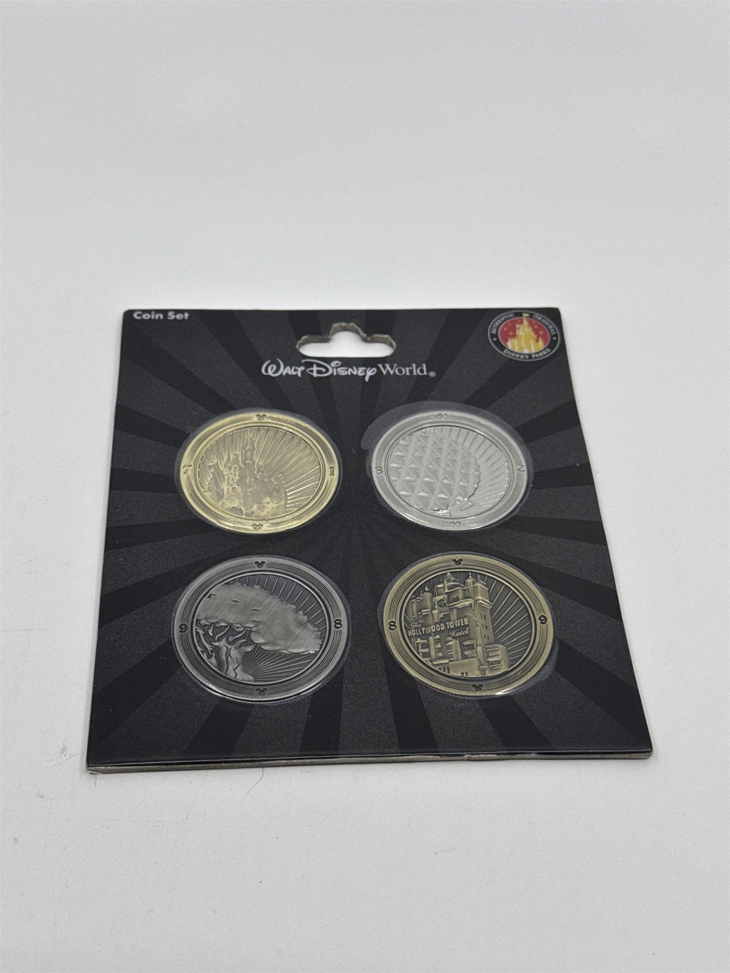 Walt Disney World Authentic Original Disney Parks Coin Set for 4 Florida Parks