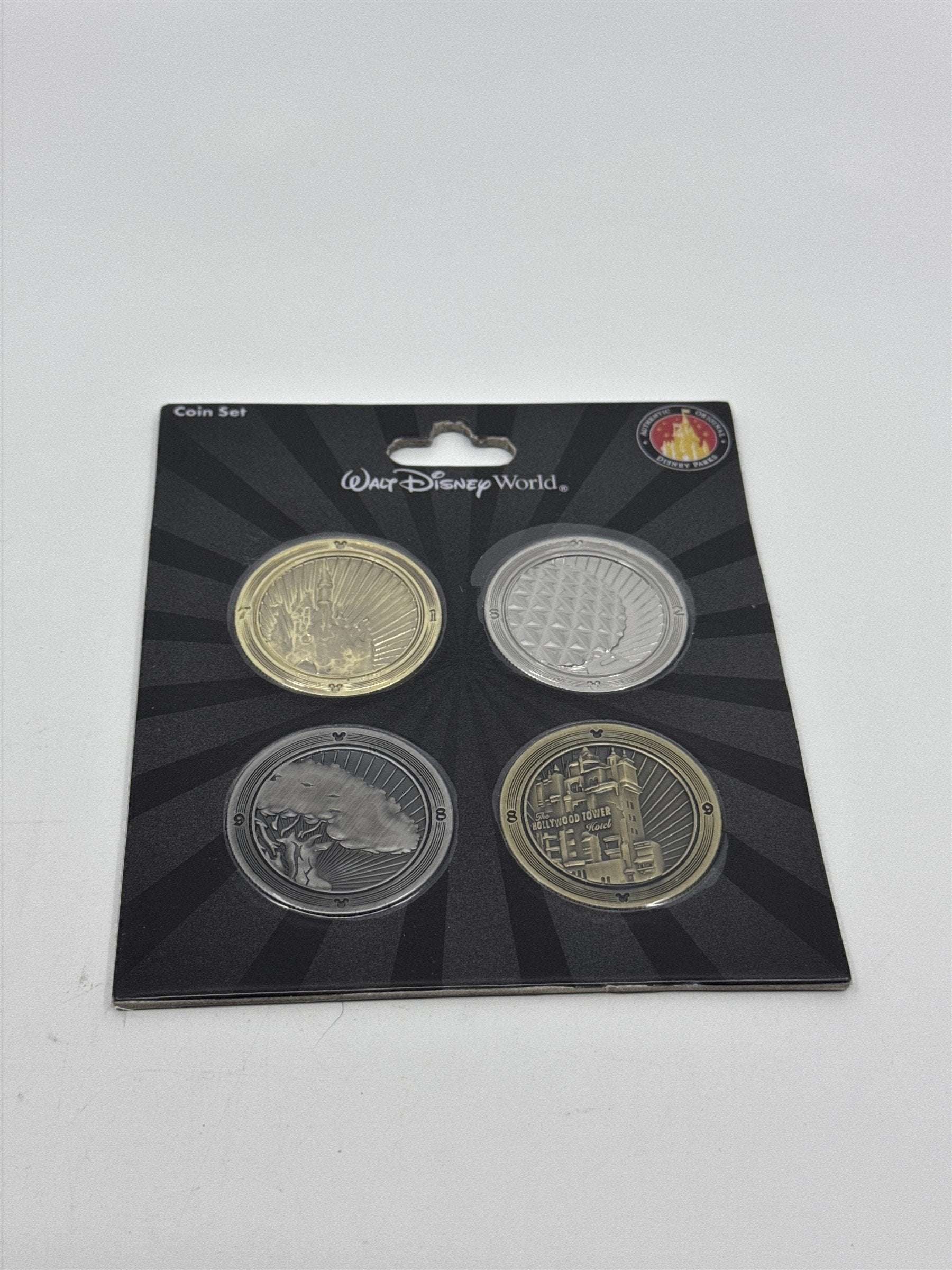 Walt Disney World Authentic Original Disney Parks Coin Set for 4 Florida Parks