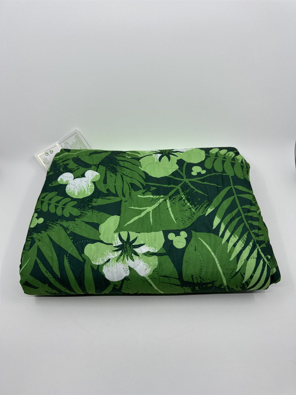 Disney Mickey Mouse Tropical Floral Picnic Blanket Convertible Carry Bag NWT