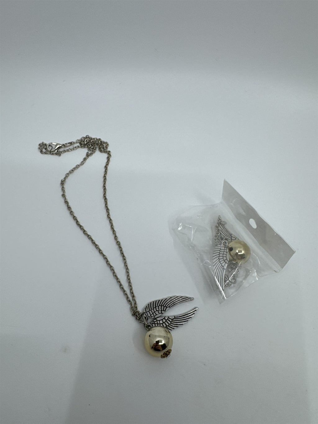 Set of 2 Golden Snitch Necklaces - Great Gift for Wizard & Witches Fans