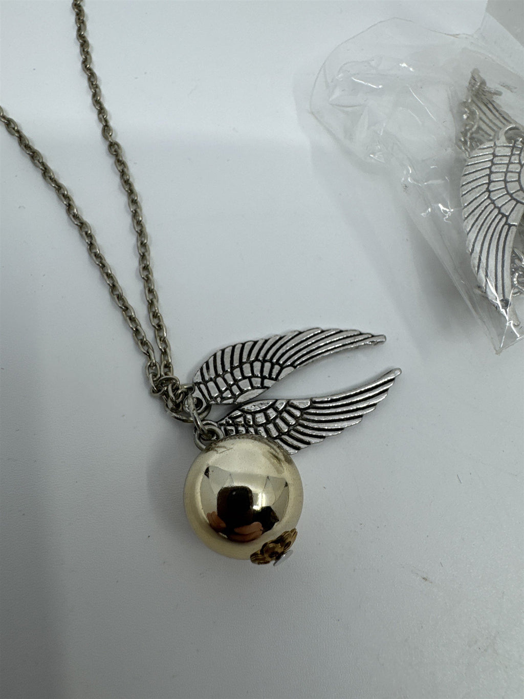 Set of 2 Golden Snitch Necklaces - Great Gift for Wizard & Witches Fans
