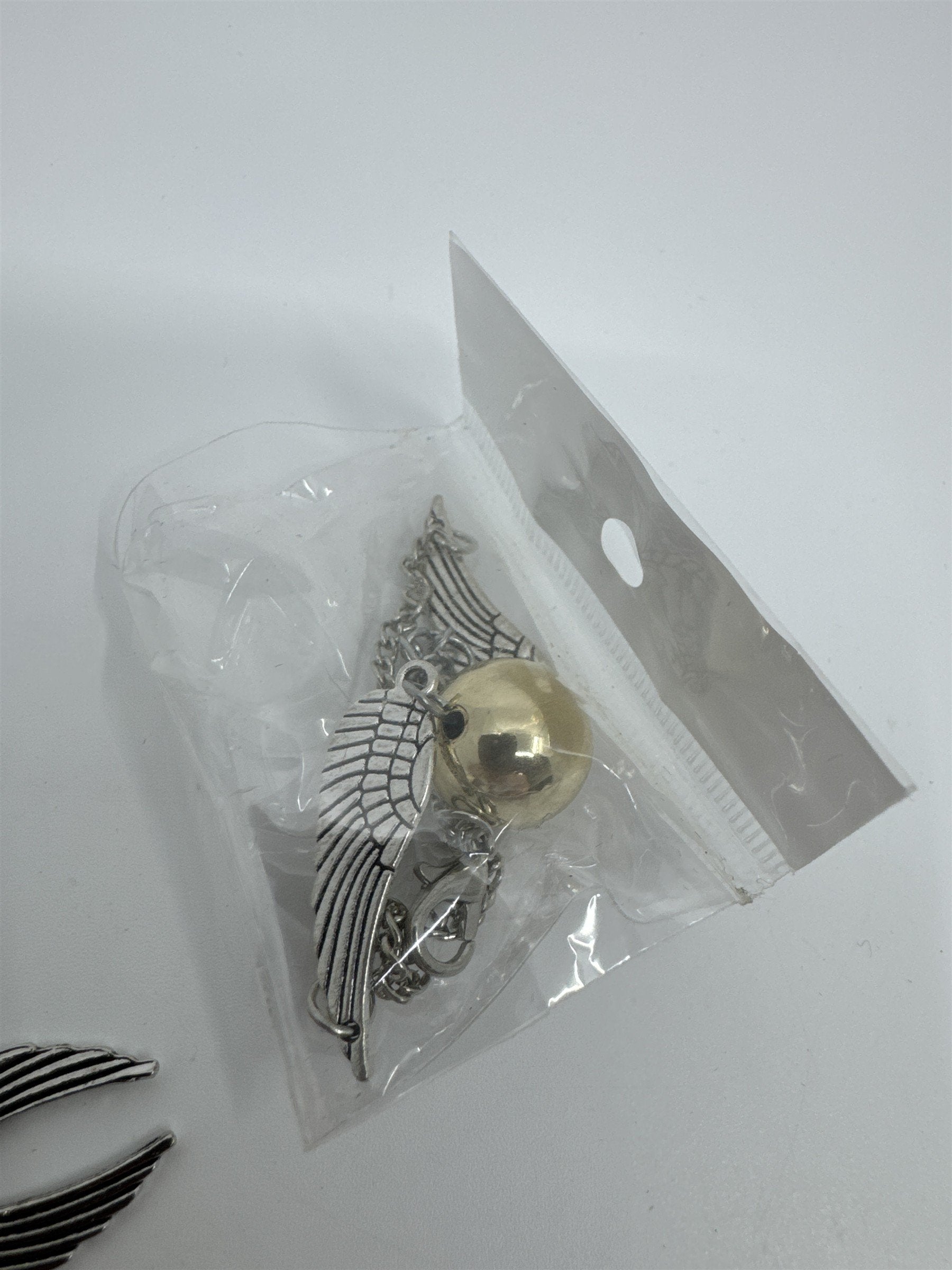 Set of 2 Golden Snitch Necklaces - Great Gift for Wizard & Witches Fans