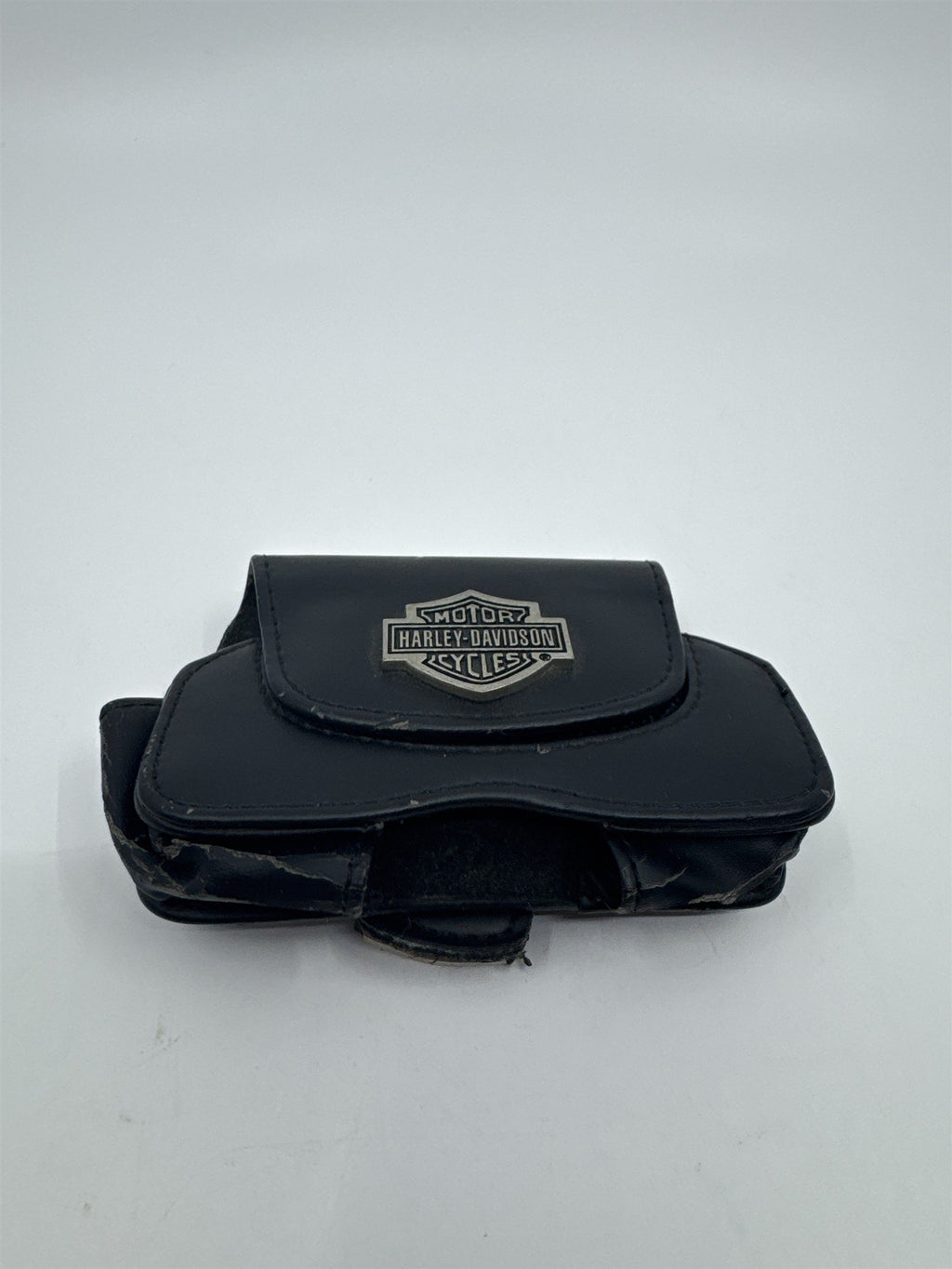 Vintage Harley Davidson Leather MOBO Bar & Shield Phone Case Beeper Holder