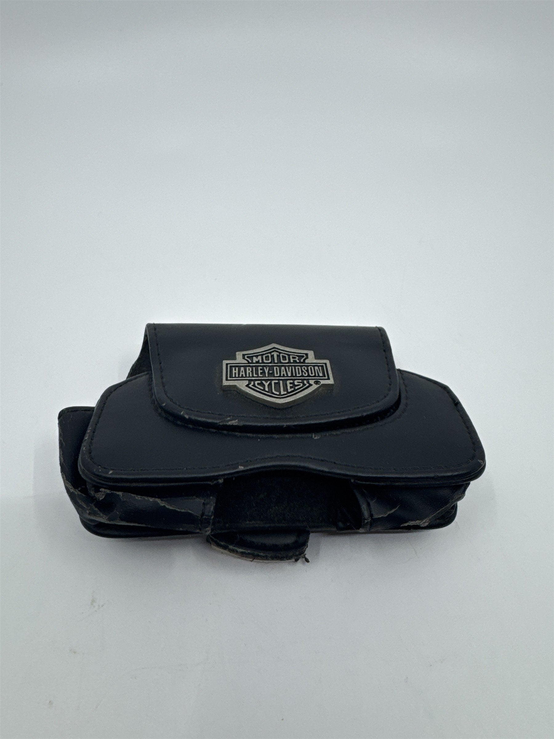 Vintage Harley Davidson Leather MOBO Bar & Shield Phone Case Beeper Holder
