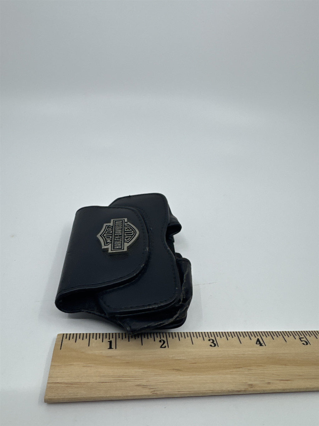 Vintage Harley Davidson Leather MOBO Bar & Shield Phone Case Beeper Holder