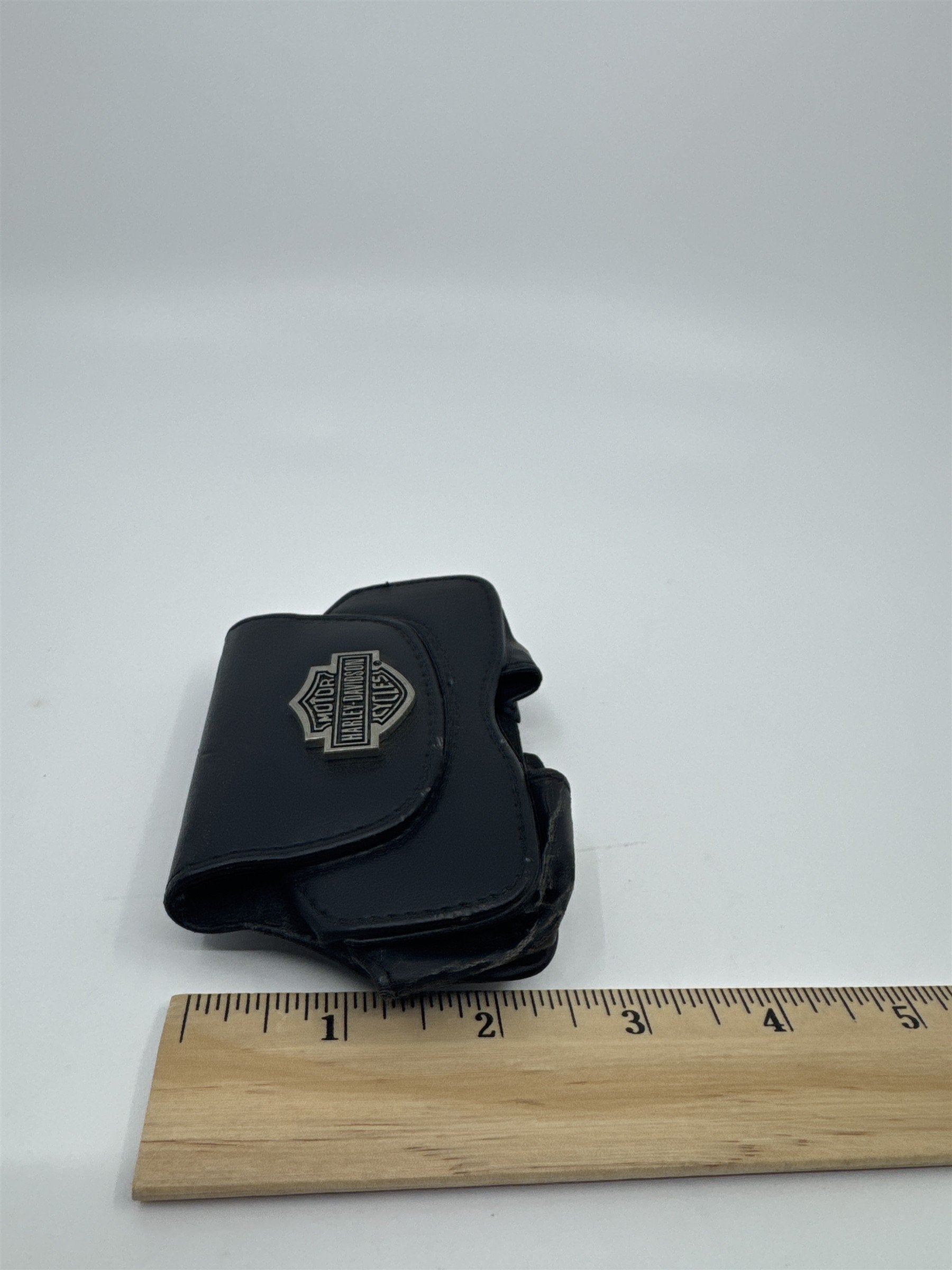 Vintage Harley Davidson Leather MOBO Bar & Shield Phone Case Beeper Holder